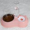Andy Dog Bowl Cat Feeder Bowl With Dog Water Bottle Automatic Drinking Pet Bowl Cat Food Bowl Pet Stainless Steel Double  Bowl