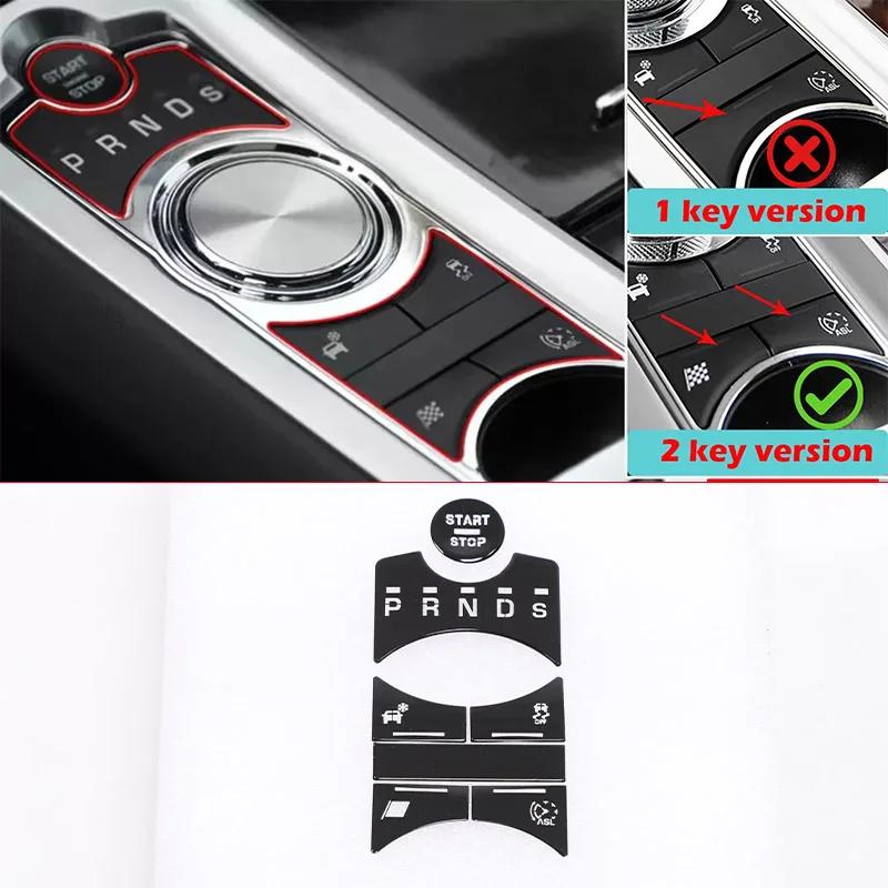 For Jaguar XF XJ 2010- aluminum alloy Black Button Stickers Car Accessories Interior AC Gear Switch Repair Decals