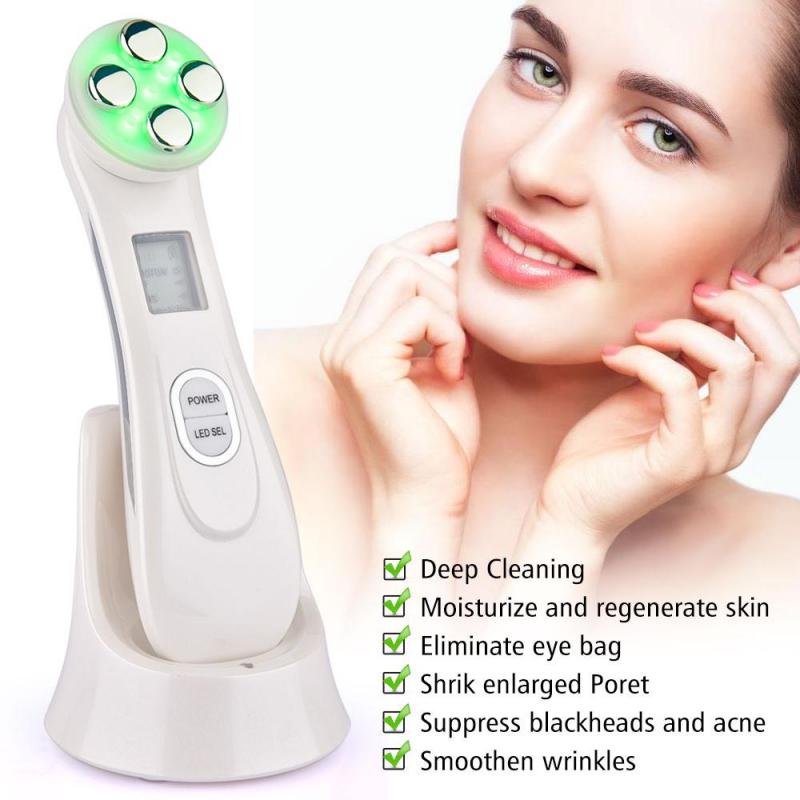Microcurrents Machine for Face 5 In 1 RF Radio Frequency Led Light Therapy Facial Lifting Massager Skin Tightening Care Beauty4.1477 Purchases