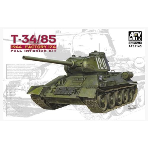 AFV Club 1/35 Soviet T-34/85 Factory 174 Plastic Model Kit FV35145