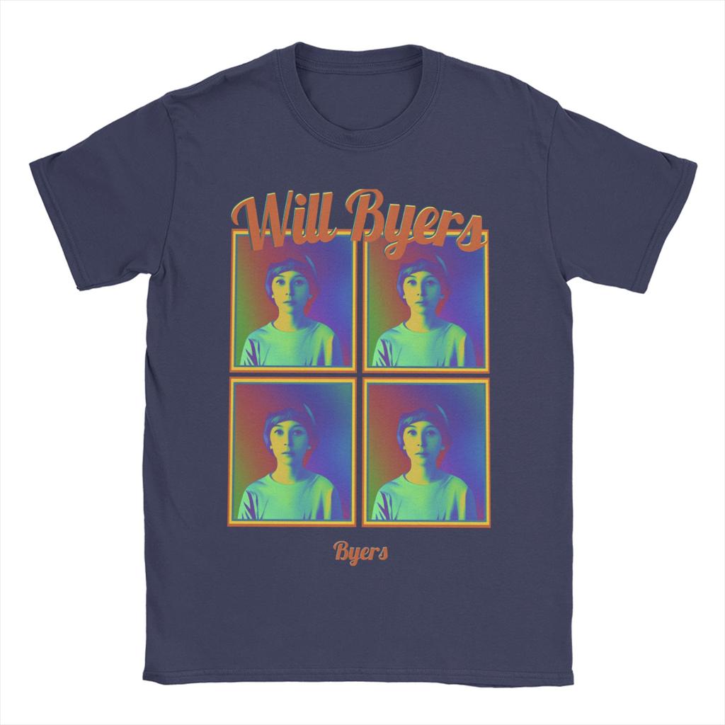 Men's Will Byers  T Shirts  Cotton Clothing Fashion Short Sleeve Crewneck Tee Shirt Printing T-Shirt
