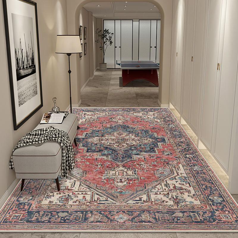 Persian Style Big Size Non-slip Carpet Living Room Easy Clean Entrance Door Mat Soft Foldable Lounge Area Rug Machine Washable
