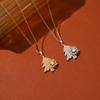 Women's Rotatable Snowflake Christmas Tree Necklace: Titanium Steel, Micro-Pavé Diamonds, Fashion Clavicle Chain.