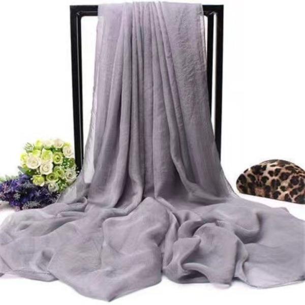 Großer, roter, übergroßer Chiffon-Schal in Volltonfarbe aus Seide, Sonnenschutzschal für den Strand im Frühling und Sommer, vielseitiger großer Schal für Tanzpartys