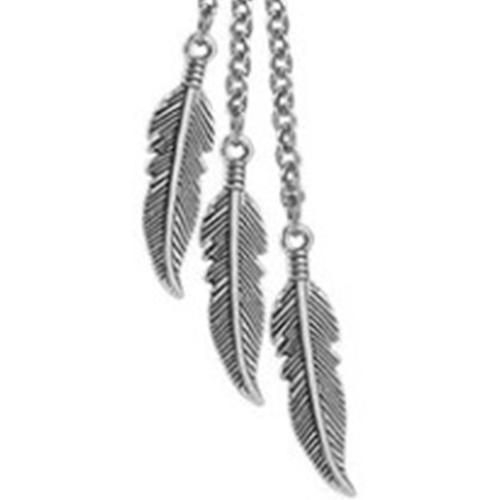 1 Paar Creolen Ohrhänger Edelstahl Blatt Quaste Anhänger Ohrringe Lange Kette Ohrschmuck