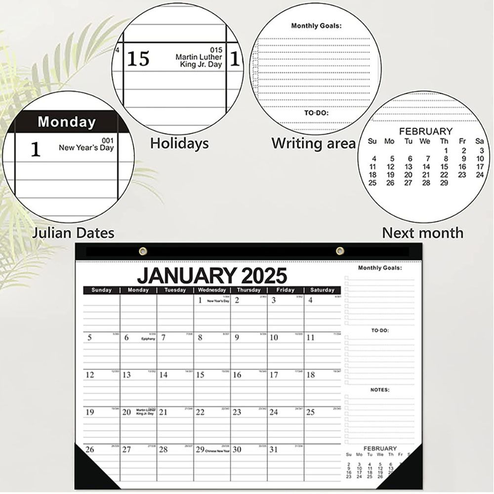 Wall Calendar .1~2026.6 18 Months Hanging Calendar Agenda Organizer Schedule Planner Calendar Itinerary Note Memo