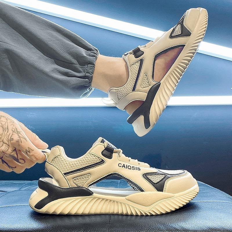 Summer Men Sandals Luxury Brand Breathable Mesh Beach Slippers Shoes Outdoor Casual Lightweight Beach Sandals Fashion Men Shoes