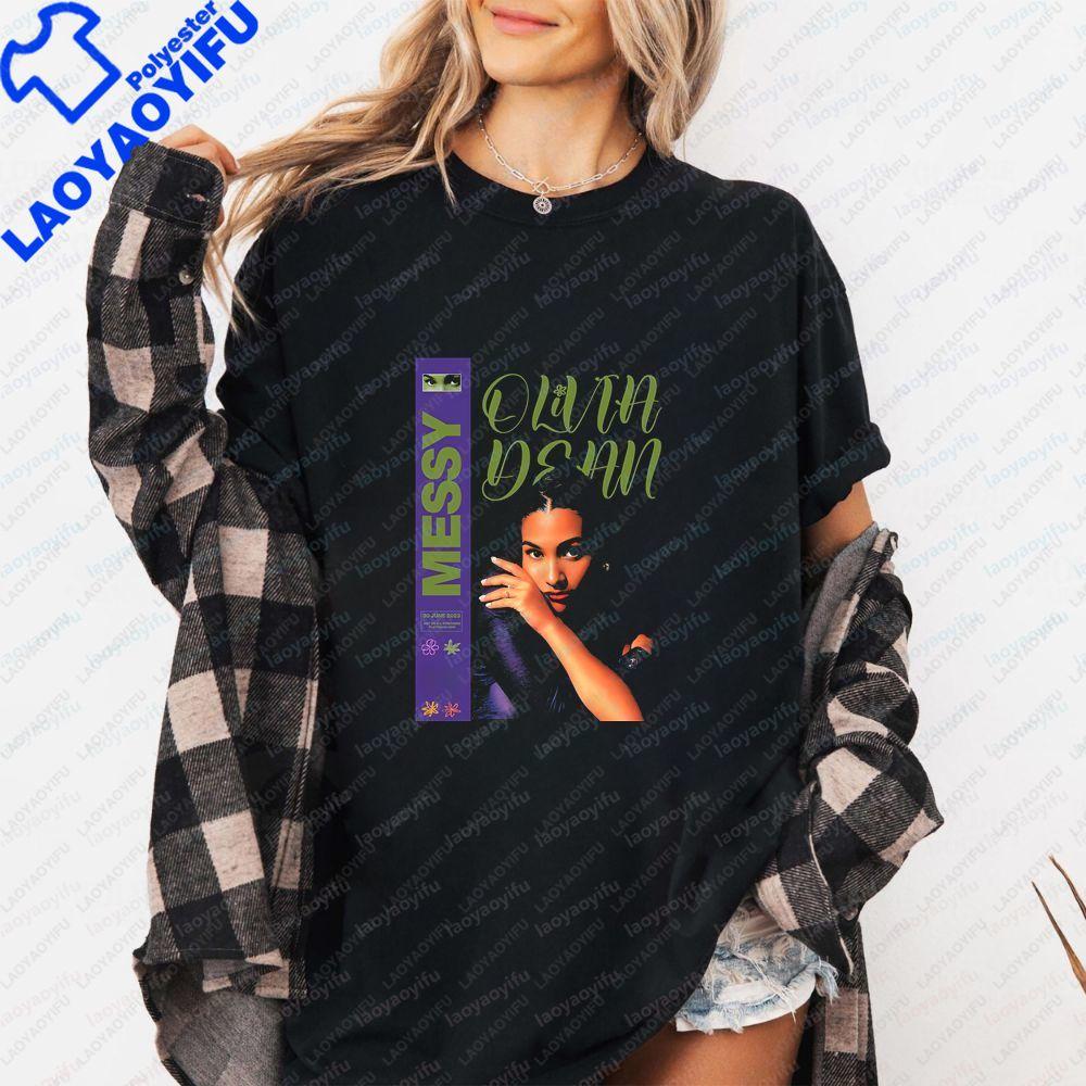 Olivia Dean Popmusik Sommer Lässig Trendig Mehrzweck Kurzarm T-Shirt für Unisex und WoUnisex mit Rundhalsausschnitt Design