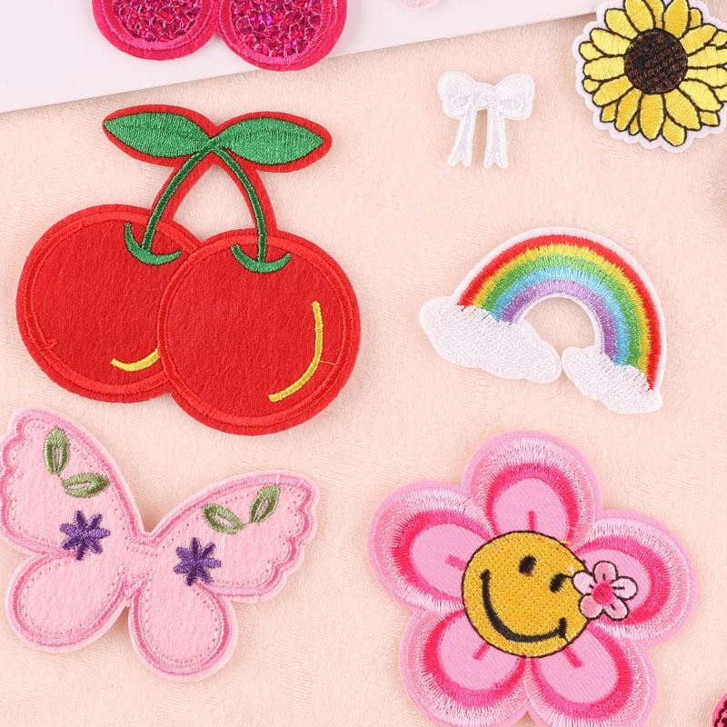 Autocolant pânză brodată Etichetă brodată patch autocolant pentru jurnal cu paiete accesorii îmbrăcăminte copii etichetă pânză