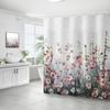 Elegant Watercolor Floral Bath Curtain - High-Quality Waterproof and Mildew-Proof Bathroom Decor for a Romantic Home Touch