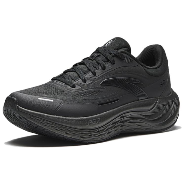 Anta Travel Step PG7 Leather Sports Comfortable Cushioning Rebound Low Top Urban Commuting Running Shoes Men Sneaker Basic-Black 112515509-6