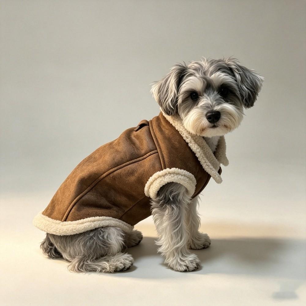Solid-Colour Pet Padded Vest Cotton Material Pet Winter Jacket Warm Small Dog Coat Pet Clothing