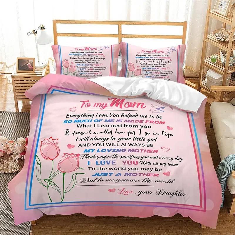

Comforter Love Letters Microfiber Romantic Envelope Bedding Set Full King For Kids Teen Boys Girls To Mother And Father Gifts Comforter (quilt)-EU Single(135*200cm)3pcs