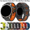 Curea Sport din Silicon cu Dungi Orizontale pentru Garmin Fenix 5X, 6X, 7X, 5, 6, 7, 8.