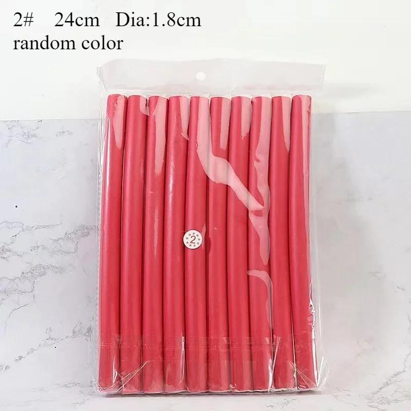 10pcs Flexible Hair Curling Rod Hair Curler Makers Soft Foam Bendy Twist Curls Flexi Rollers Styling Tools Hair Roller No Heat
