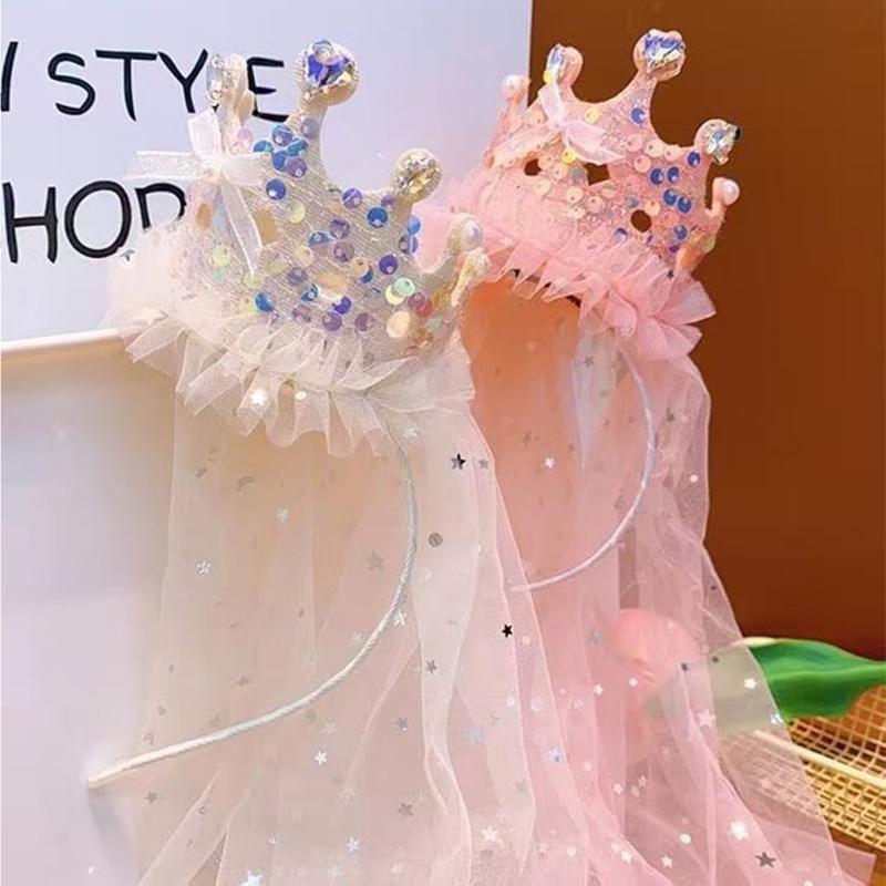 Sparkling Glass Rhinestones Crowns Hairband For Girls Cosplay Headband Perfect For Parties And Special Occasion