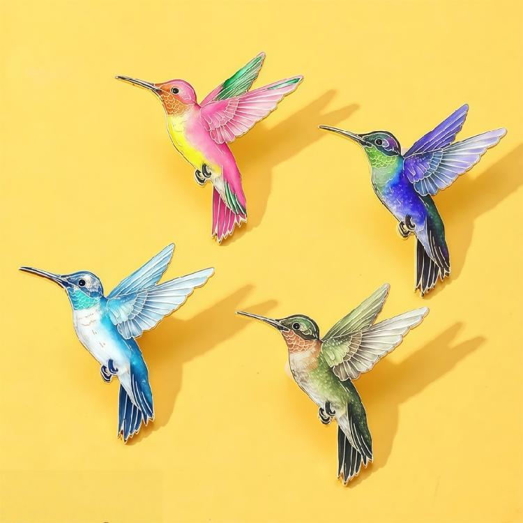 4 Pezzi Spilla Multifunzione in Metallo a Forma di Colibrì per Abiti Borse Cappelli Con Accessorio Colorato Vivace Gioielli da Donna