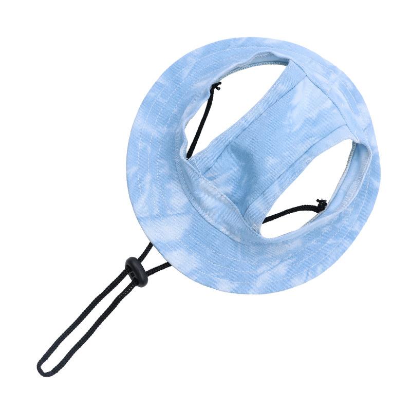 Sun Protection Hats for Dogs and Cats, Anti-sticking Hats, Anti-peeling Ears, Adjustable Rope Buckle Fisherman Hats for Pets