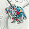Cute Elephant Bohemian Pattern Resin Relief Magnet Traditional Design Stereo Relief For Refrigerator Travel Souvenir Magnetic