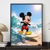 Disney Diamond Art Painting Kit Mickey Surfing 5D Diamond Painting Dot Art Home Wall Decor