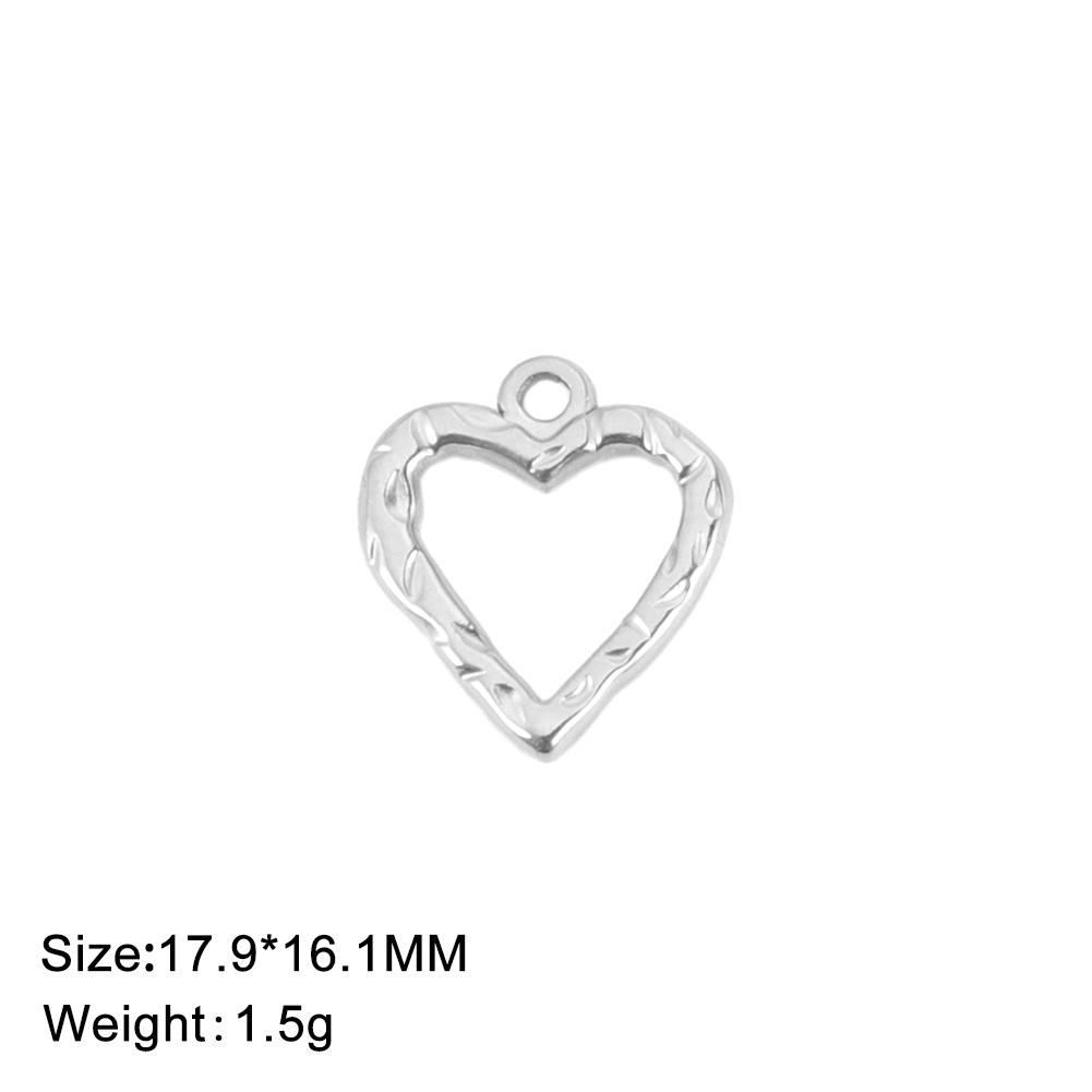 Fashion Love Heart Charms Stainless Steel Gold DIY Pendant for Earring Necklace Bracelet Jewelry Making
