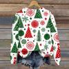 Women's Casual Long Sleeve Christmas Print Neck Sweatshirt