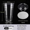 Disposable PET Plastic Cup with Lid - 98mm Caliber for Milk Tea, Coffee, Lemon Tea, or Iced Drinks