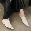 Fashion 2025 Roman Baotou Half Women's Slope Heels High Slippers Summer New Fashion Outside Thick Lazy Mules Slippers Soft Sandals