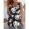 Large Size Women's Summer Sleeveless 3D Floral Loose Vest Fashionable Comfortable Breathable Vest