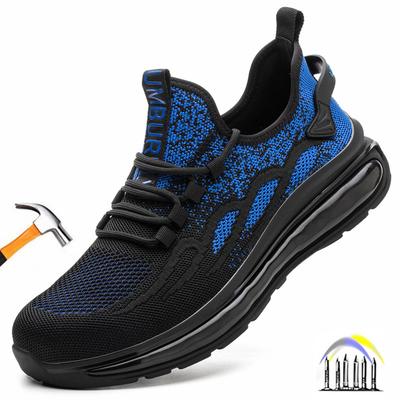 Arbeitsstiefel mit Stahlkappe für Herren Damen Durchtrittsichere Sneaker mit Zehenschutz Ultraleichte Sicherheitsschuhe Bauarbeitsschuhe