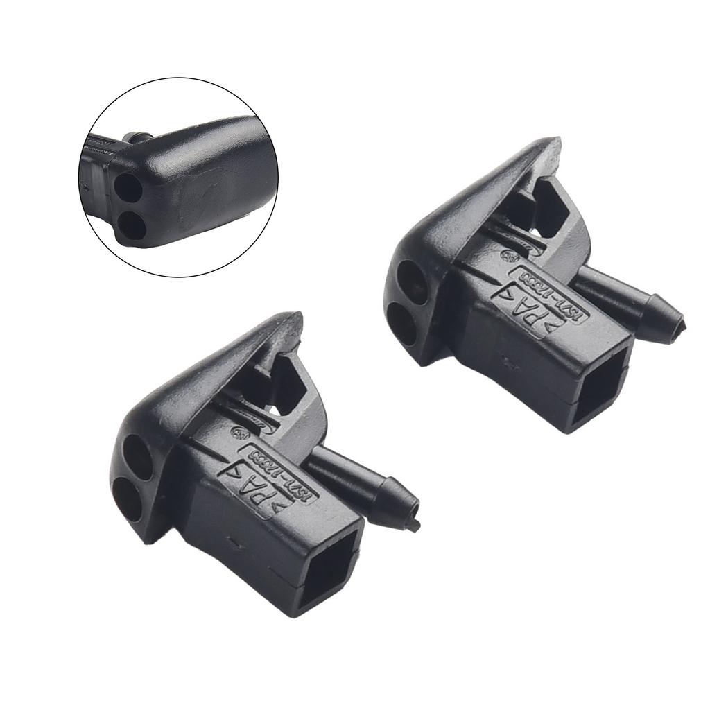 Replacement Pair of Windshield Washer Jets for Volvo S60 XC60 S80 XC70 V70 Part Number 31301826 31301827 Black