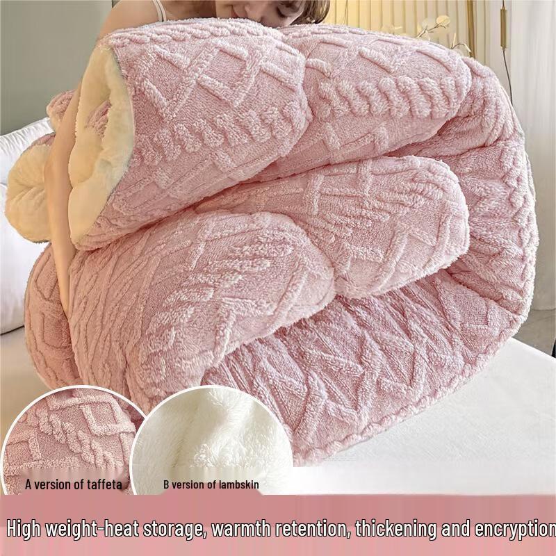 

mling Super Warm Milk Coral Velvet Quilt