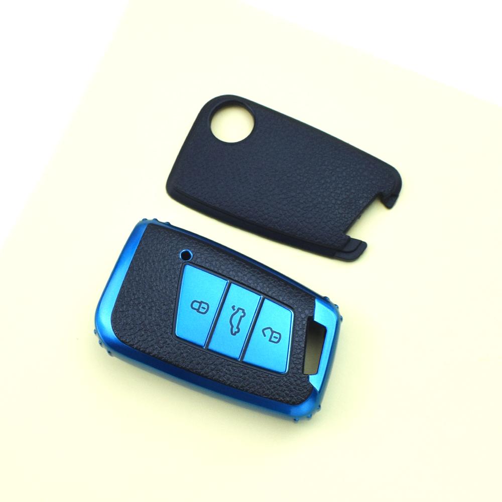 Pouzdro na klíč dálkového ovládání auta Kožené TPU Pro Škoda Kodiaq Superb A7 Pro VW Volkswagen Passat B8 Magotan Skořepina Chytrý Bezklíčový