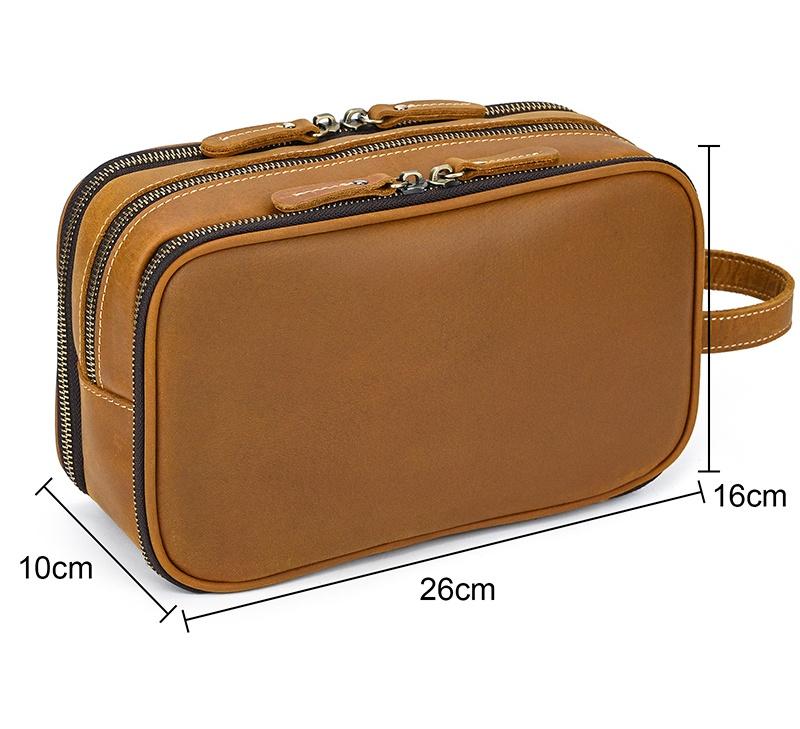 New Designer Men's Stroage Bag For Travel Wash Bags Clutch Bags Men Women Make Up Bags Genuine Leahter Durable Clutches Large