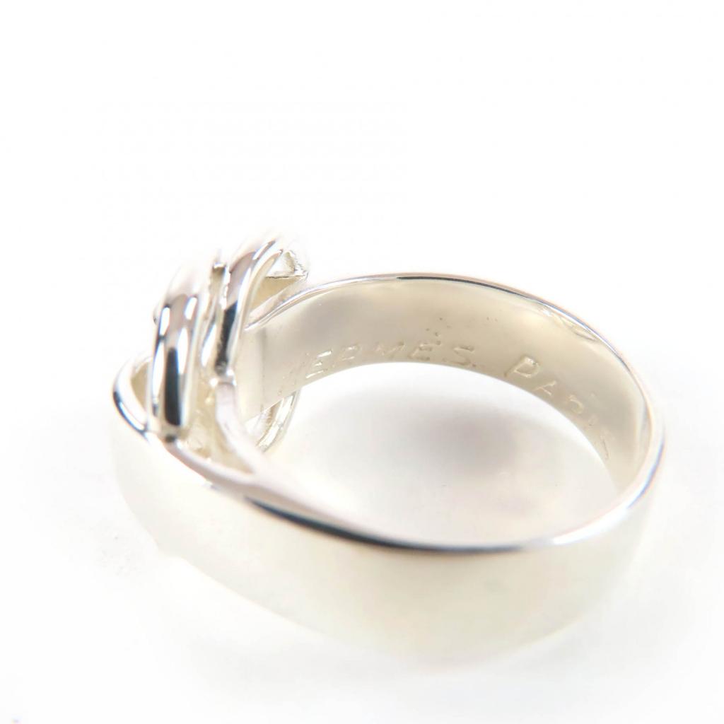 Great HERMES Ring Douzanoling Silver 925 Women Used