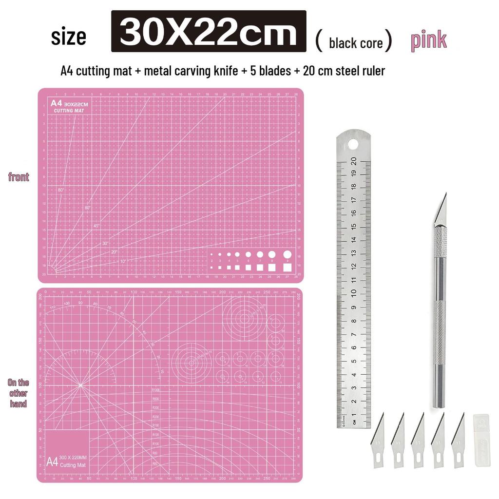 A4 3mm Thick Cutting Mat - Durable Handmade Desktop Pad for Paper Cutting & Writing