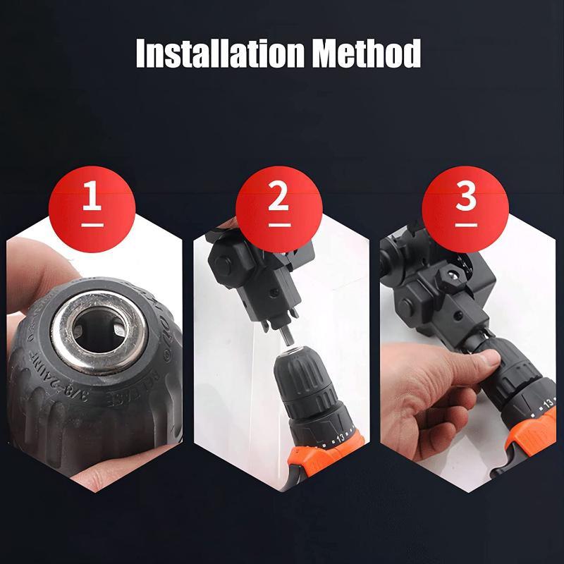 4-Inch Chainsaw Attachment, Handheld Chainsaw Brush Cutter Bracket Compatible with 1/4”-1/2” Power Drill for Tree Branch Pruning, Wood Cuttin