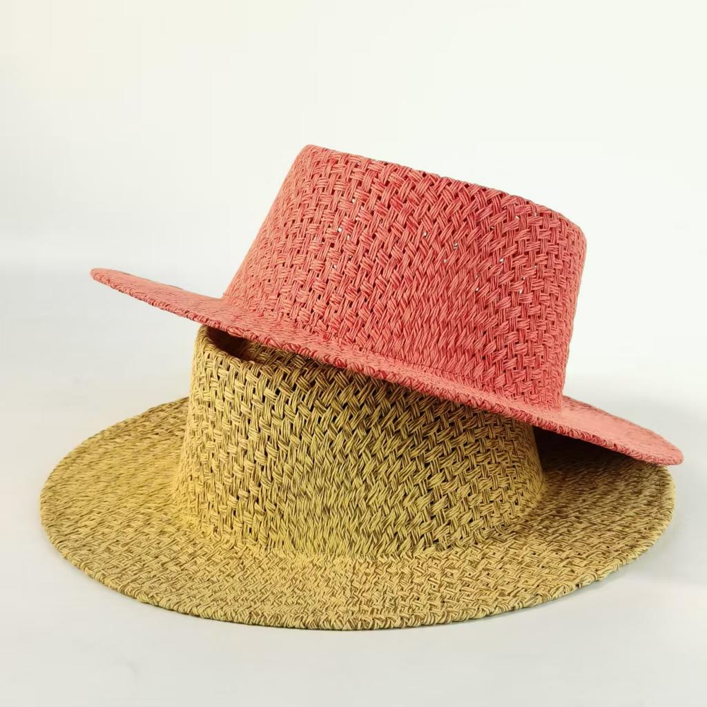 2026 cappello di paglia estate Uomo Panama Cappelli di paglia semplici cappelli da sole Donna cappello durevole Intreccio stile rattan Protezione UV cappello da mare