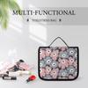 Floral Toiletry Pouch with Hanging Hook for Toiletries and Travel Small Item Perfect for Business and Outdoor Cute and Stylish Character Design