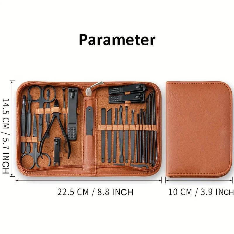 Professional Nail Clipper Set of 26 Pieces, Stainless Steel Nail Clippers, Foot Massage Nail Clippers, Portable Nail Art Tools