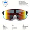 Übergroße Bunte Sportsonnenbrille Wraparound-Design UV400 Unisex Komfort Passform für Radfahren Wandern & Outdoor