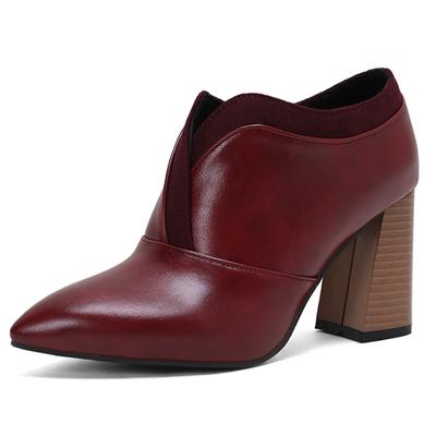 Damskie Botki Buty Nowe 2024 Eleganckie Na Bloku Wysokim Obcasie Krótkie Buty Taniec Impreza Ślub Buty Pani Duży Rozmiar 44 48 50