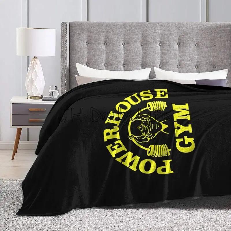 Powerhouse Gym Print Flannel Throw Blankets Soft Cozy Travel Blanket Lightweight Warm Fluffy Plush Blanket for Sofa Couch Bed