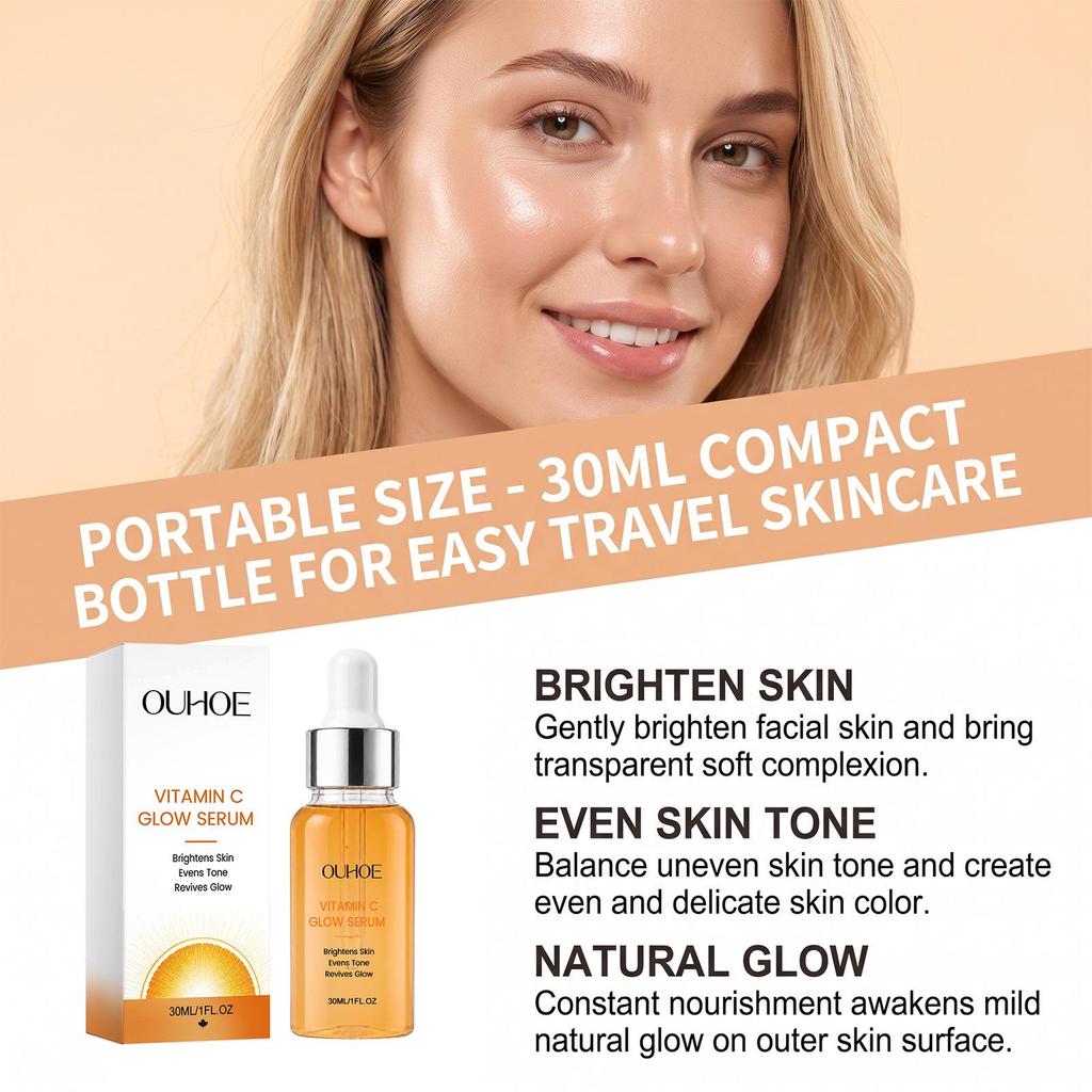 OUHOE Vitamin C Brightening & Moisturizing Facial Serum for Soft, Hydrated Skin