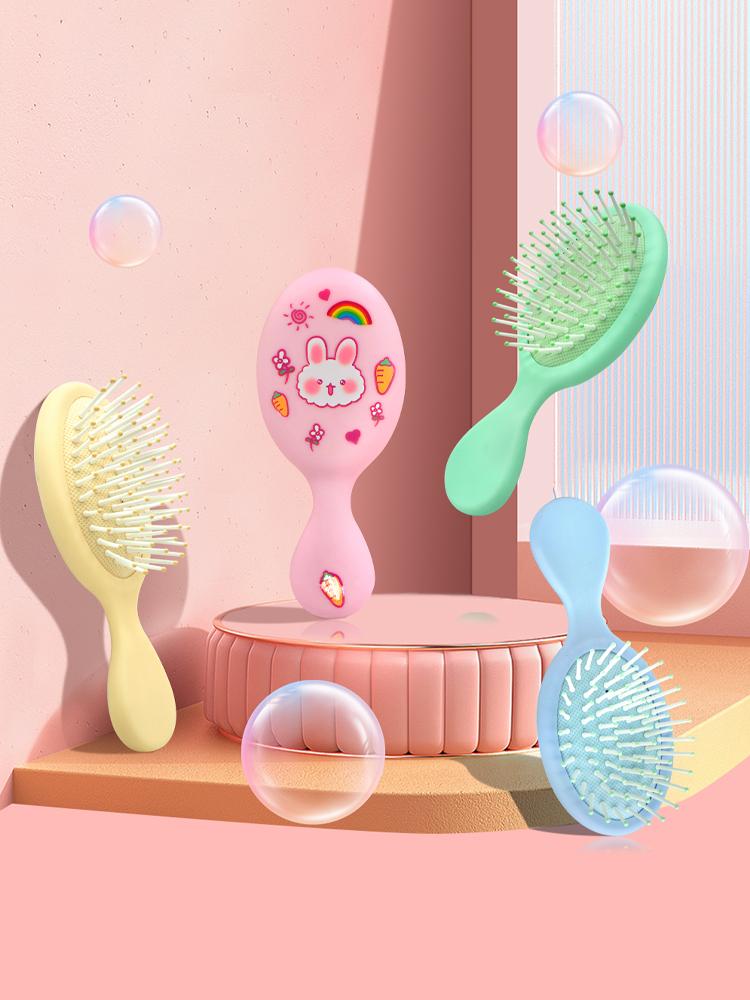 Children Cartoon Massager Paddle Cushion Hair Brush Cartoon Comb Anti-detangle Comb Children's Cute Hairdressing Smooth Comb