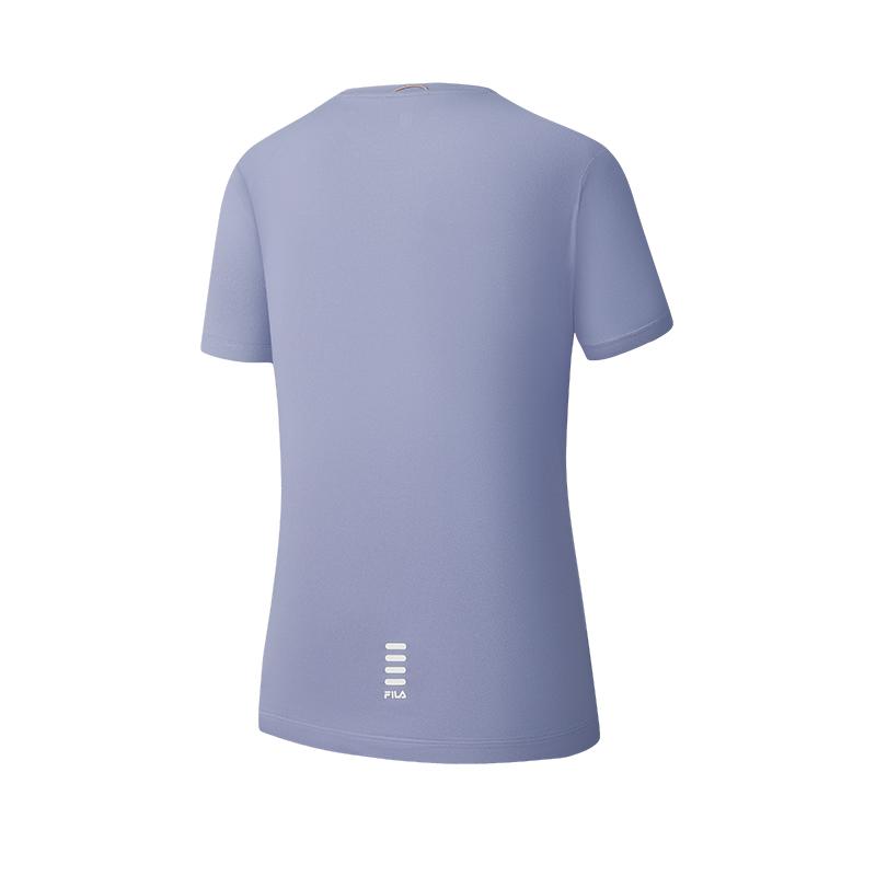 Fila Cycling Casual Fashion Comfortable Soft Short Sleeve T-Shirt Women Tops Light-Purple A11W528110F-PR