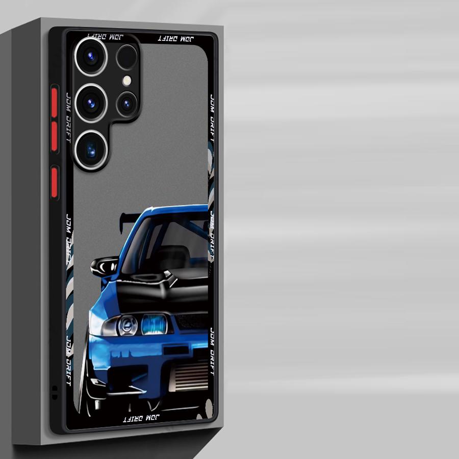 

Japanese Drift Car Soft Cover Case for Samsung Galaxy S20 S23 Ultra S24 S8 S22 Plus S25 S9 Note 20 10 S21 FE Galaxy S8