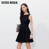 VEROMODA Women's Sleeveless French Style Denim A-line Dress