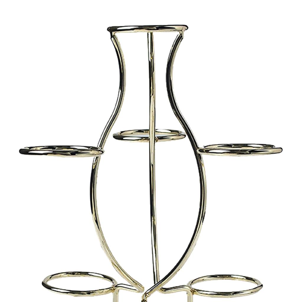 Ball Seat Seven Crystal Base Desktop Decoration Metal Shelf Stones Holder Rack Table