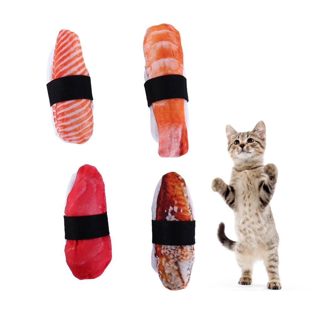Sushi Shape Cat Molar Toy Simulation Cat Chew Toy Cute Pet Supply  Relieve Boredom